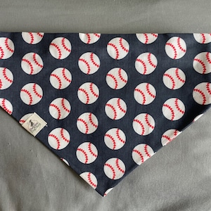 Baseball Dog Bandana: Game Day Scrunchie Pet Bandana