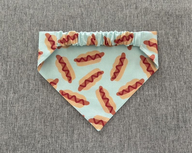 Hotdog Scrunchie Hundehalstuch, Sommer-Tierzubehör, lustige Hundehalstücher Bild 4