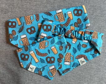 Oktoberfest Scrunchie Halstuch für Hunde, Bier und Gören Bandana