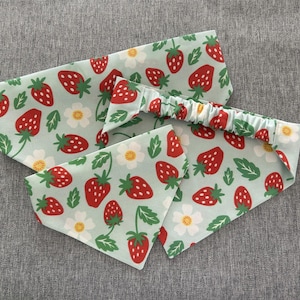 Bandana per cani con elastico a fragola, accessori estivi per animali domestici, bandane Cottage Core