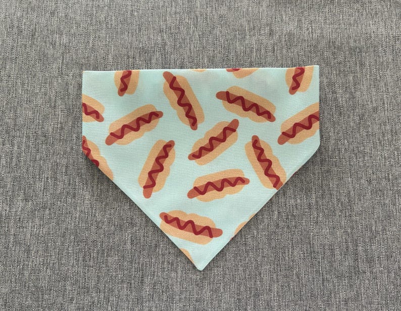 Hotdog Scrunchie Hundehalstuch, Sommer-Tierzubehör, lustige Hundehalstücher Bild 3