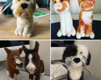 Custom felt animal, felt dog, felt cat, mothers day, felt pet, needle felting, personalised felt animal, birthday gift,