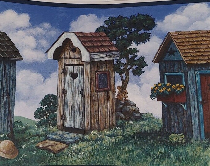 Imperial Vinyl Wallpaper Border Country Outhouse Bathroom 5 - Etsy