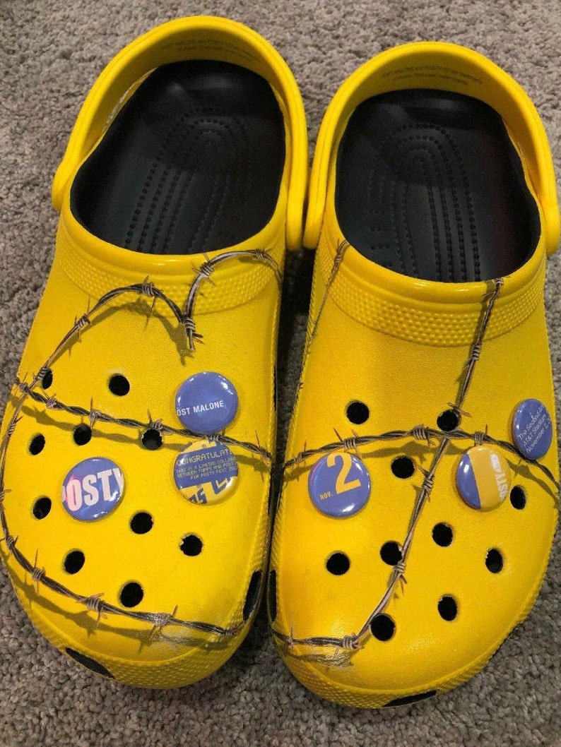post malone yellow crocs