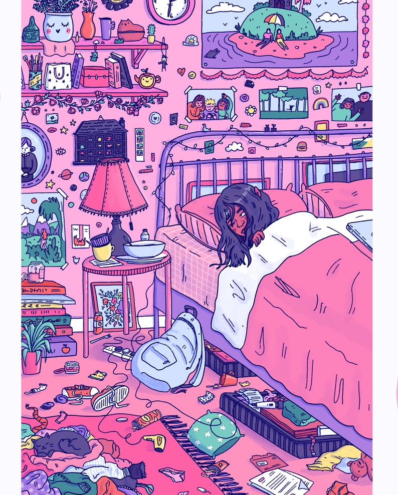 Me, a Trash, Sleeping in My Room, Also Trash PRINT - Etsy