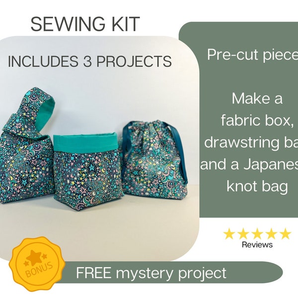 Sewing Project Easy, Sewing Starter Kit, Craft Gift for Beginner, Sewing Kit Adult,