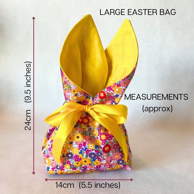 Easter Bunny Gift Bag Sewing Pattern: DIY Fabric Treat Bags (digital ...