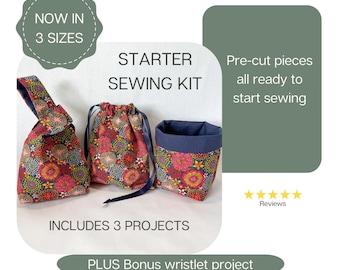 Pre-Cut Sewing Kit for Beginners, 3 DIY Projects