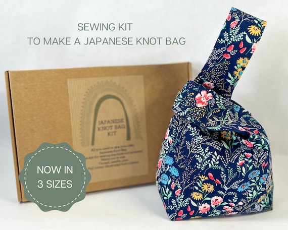Japanese Knot Bag Sewing Kit Beginner: DIY Craft Project