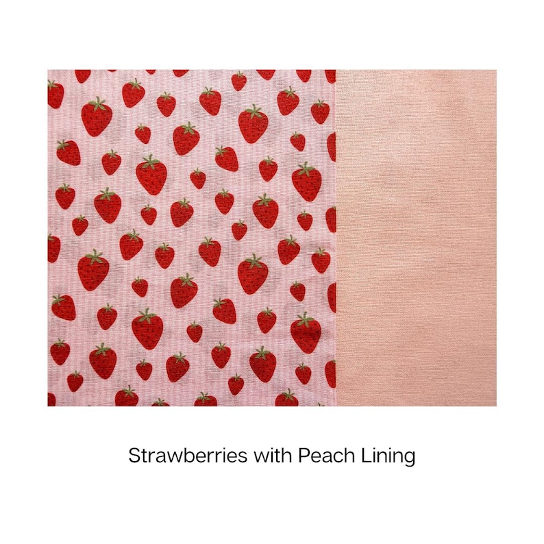 Japanische Knoten Tasche Nähset: William Morris Druck, Anfänger DIY Projekt Strawberries\Peach