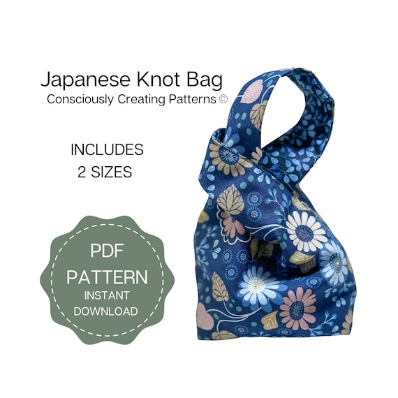 Bag Pattern Instant Download PDF Sewing Pattern for Japanese Knot Bag Beginner Sewing Pattern Etsy
