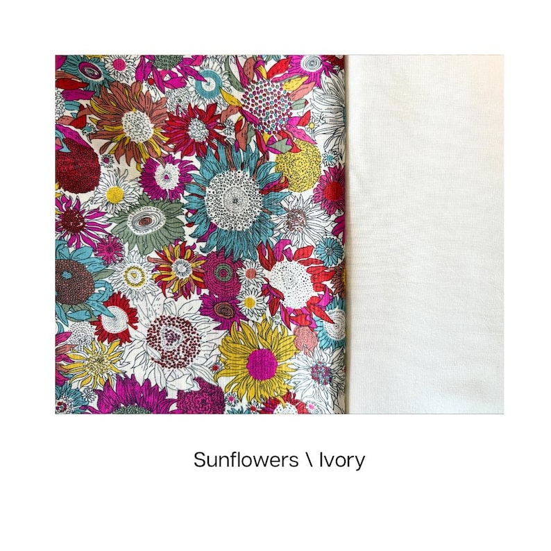 Japanese Knot Bag Sewing Kit Beginner: DIY Craft Project Sunflowers