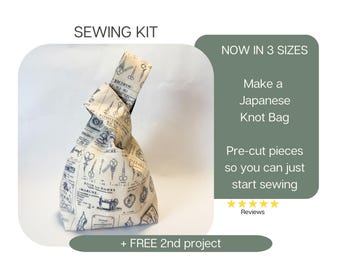 Japanese Knot Bag Sewing Kit Beginner: DIY Craft Project
