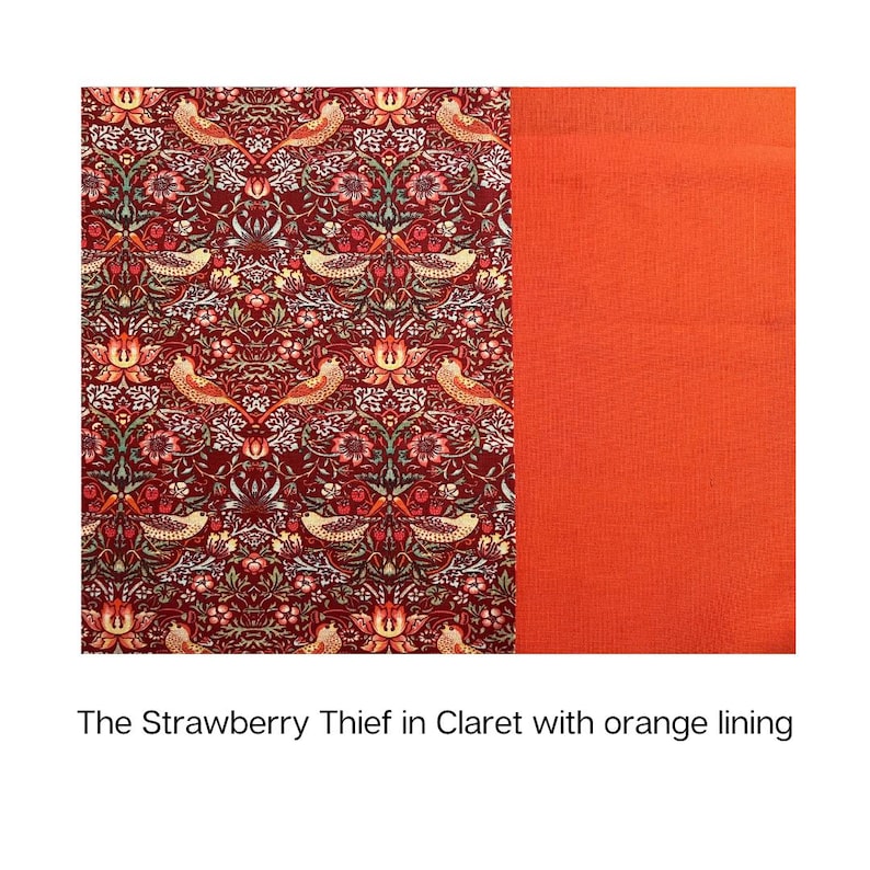 Japanische Knoten Tasche Nähset: William Morris Druck, Anfänger DIY Projekt Claret Berry Thief