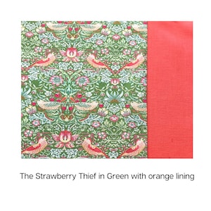 Japanische Knoten Tasche Nähset: William Morris Druck, Anfänger DIY Projekt Green Berry Thief