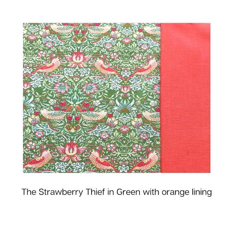 Japanische Knoten Tasche Nähset: William Morris Druck, Anfänger DIY Projekt Green Berry Thief