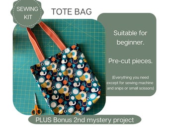 Cyanotype Kit Tote Bag, Diy Craft, Craft Kit, Cyanotype Print, Diy Kit,  Craft Kit, Solar Printing Kit Tote Bag,, Make Your Own Tote Bag 