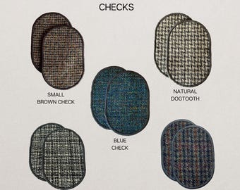 Elbow Patches Harris Tweed, Handwoven Wool Repair Patches