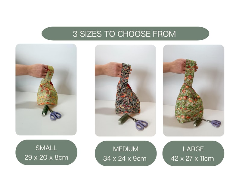 Japanese Knot Bag Sewing Kit Beginner: DIY Craft Project image 3