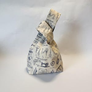 Japanische Knoten Tasche Nähset: William Morris Druck, Anfänger DIY Projekt Bild 10