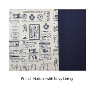 Japanese Knot Bag Sewing Kit Beginner: DIY Craft Project French Notions/Navy