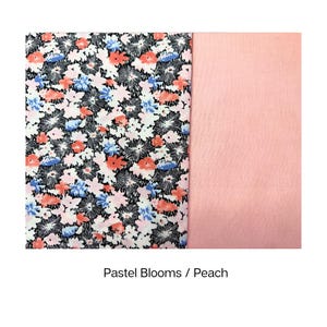 Japanische Knoten Tasche Nähset: William Morris Druck, Anfänger DIY Projekt Pastel Blooms/Peach