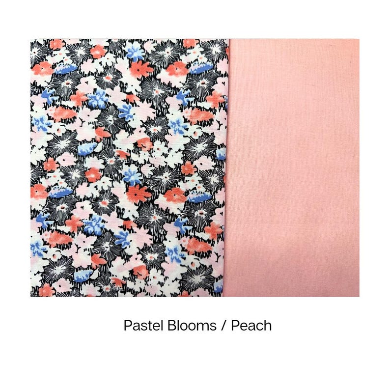 Japanische Knoten Tasche Nähset: William Morris Druck, Anfänger DIY Projekt Pastel Blooms/Peach