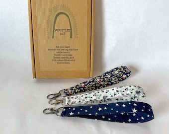 DIY Wristlet Key Fob Sewing Kit: Beginner Craft Project