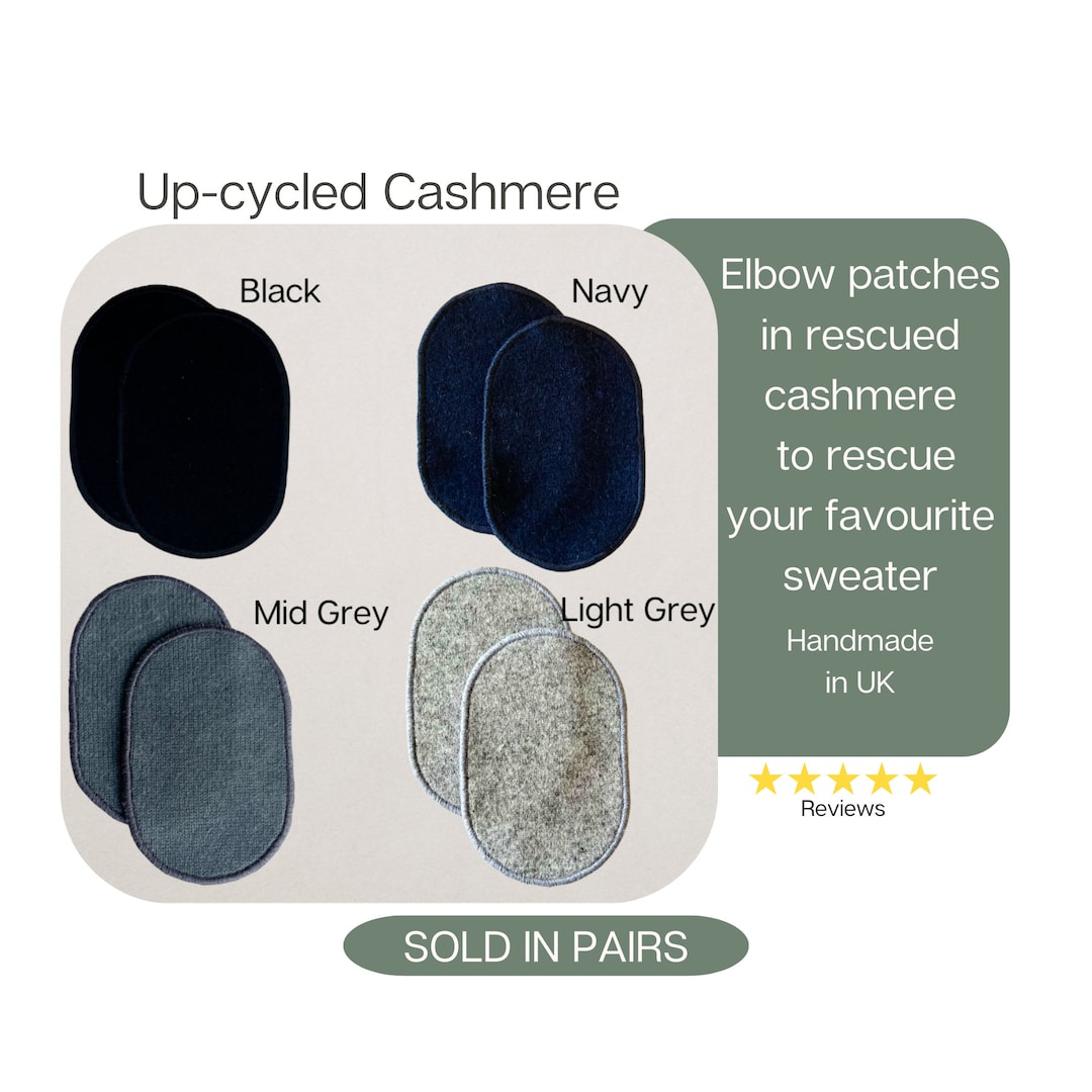 Upcycled Cashmere Elbow Patches Elbow Patch for Jumper/jacket Sew on