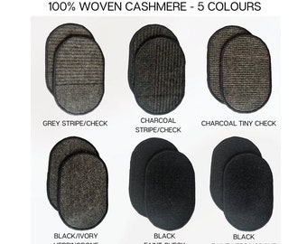 Elbow Patches 100% Cashmere, Mending Patches for Jumper, Jacket Repair Patches, Sew on Elbow Patches for sweater