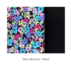 Japanische Knoten Tasche Nähset: William Morris Druck, Anfänger DIY Projekt Retro Blossom/Black