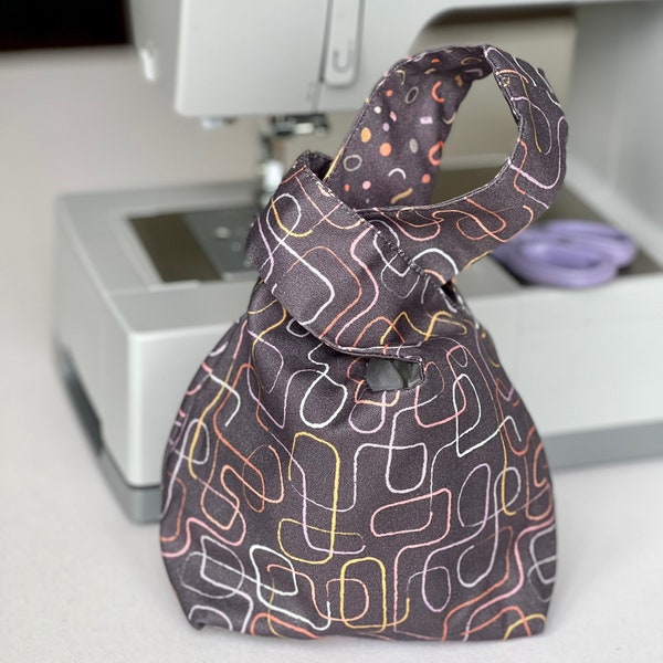 Kit de couture, Fabrication d'un sac avec noeuds japonais, Apprendre à coudre, Kit de bricolage pour débutant, Tutoriel de couture.