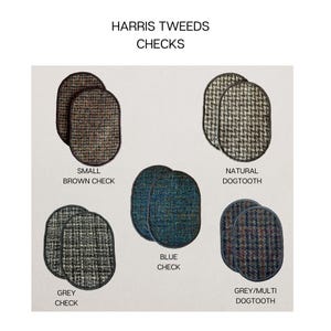 Parches de codo de Harris Tweed, parches de reparación de lana tejidos a mano