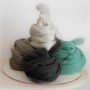 100 g felting wool per color