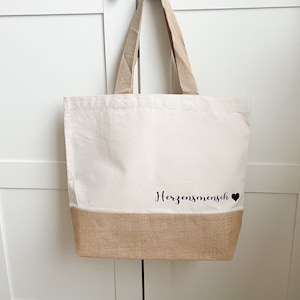 Jute bag heartfelt gift idea mom grandma aunt jute bag Christmas JGA bride bridesmaids Fairtrade saves the world no plastic