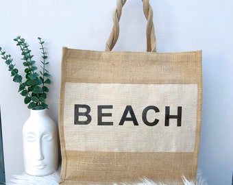 Personalisierte Jutetasche,Strandtasche, Beach,Einkaufstasche,Jutetasche, Baumwolle, Einkaufstasche,Strandtasche,Handmade,Weihnachtsgeschenk