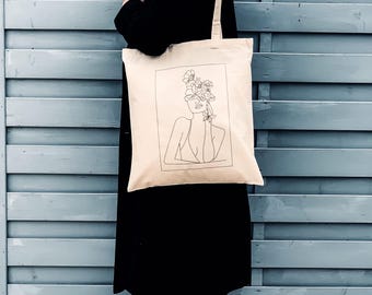 Fairtrade jute bag, fabric bag, 100% cotton, shopping bag, shopper, DIY, x etsy style, Safe the World, no plastic, Matisse