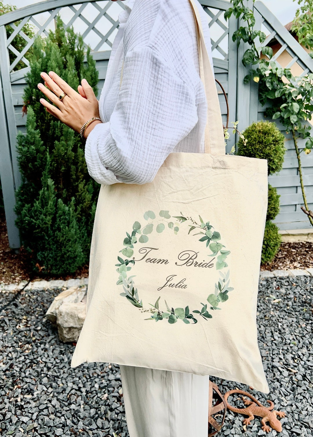 Personalized Jute Bag, Fabric Bag, 100% Cotton, JGA, Bride, Team