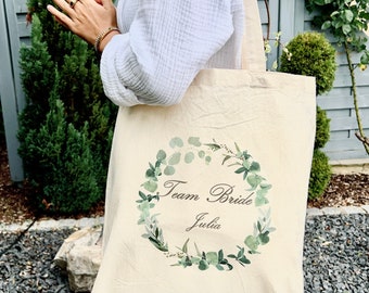 Personalized jute bag, fabric bag, 100% cotton, JGA, Bride, Team Bride, Bridesmaid, Girls, Friends, Wedding, Wife, Bride