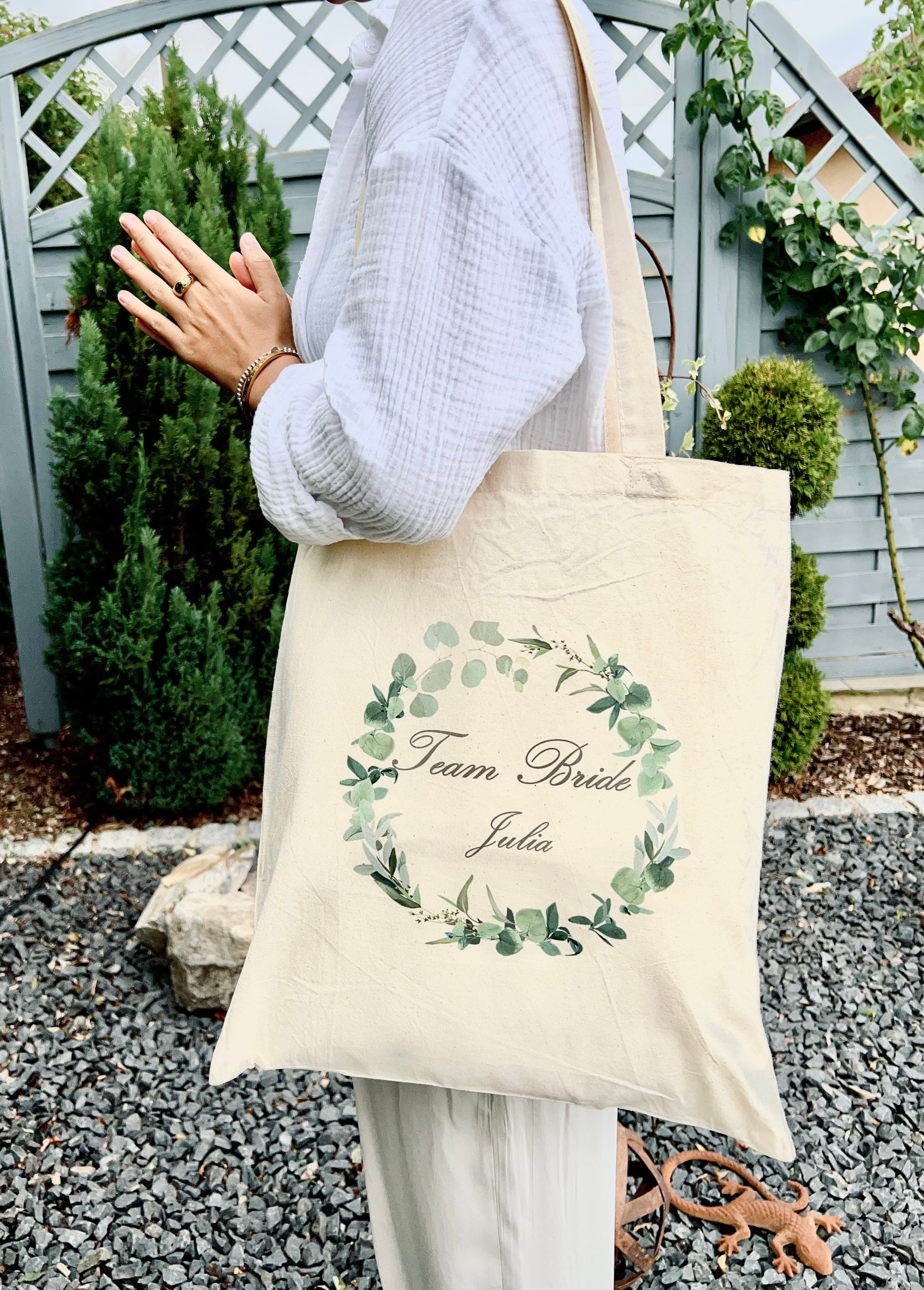 Personalized Jute Bag Fabric Bag 100 Cotton JGA Bride Team Bride Bridesmaid Girls Friends Wedding Wife Bride Etsy