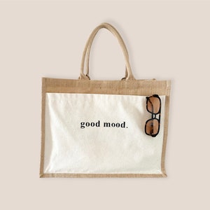 Personalized jute bag, shopping bag, 100% organic cotton, jute bag, cotton, shopping bag, beach bag, handmade