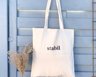 Jute bag, fabric bag stable, 100% cotton, cotton fabric, inscription, jute bag, x style