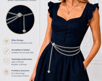 Dirndlgürtel Dirndlkette Eleganter Kettengürtel für Dirndl &  Dult  Trachten Accessoire Damen Charivari Gürtel