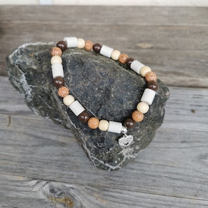 EM Ceramic Dog Chain, Dog Necklace, Jewelry Collar for Dogs, Brown/Vanilla