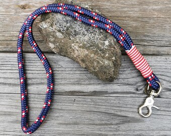 Kurzführleine, Kurzführer, kurze Leine, Tauleine für den Hund, Führleine, blau