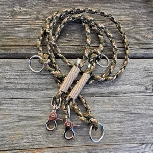 Tauleine, Hundeleine, in Camouflage PPM, Seil, 3- fach verstellbar, Führleine