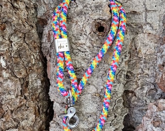 langes Schlüsselband mit Karabiner, Schlüsselanhänger, Regenbogenfarben, PPM Seil 10 mm