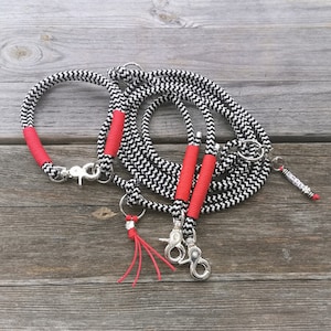 Leinen Set aus Tau 8 mm, Hundeleine, Halsband mit Karabiner, PPM Seil, Namenskette, personalisierbar