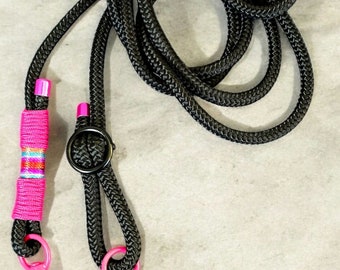 Mobile phone chain, mobile phone strap for changing, interchangeable strap, black pink, mobile phone cord