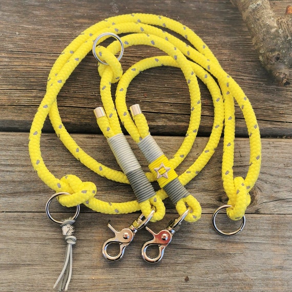 Reflective Rope Leash, Dog Leash, Lead, 3-way Adjustable, Dog Rope